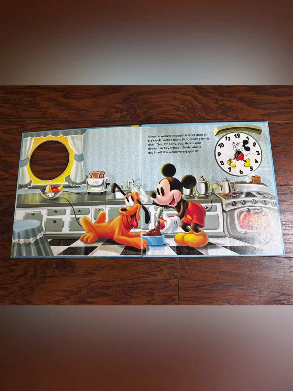 {Disney} Mickey Mouse Telling Time Book 1994 Vintage Disney Interactive